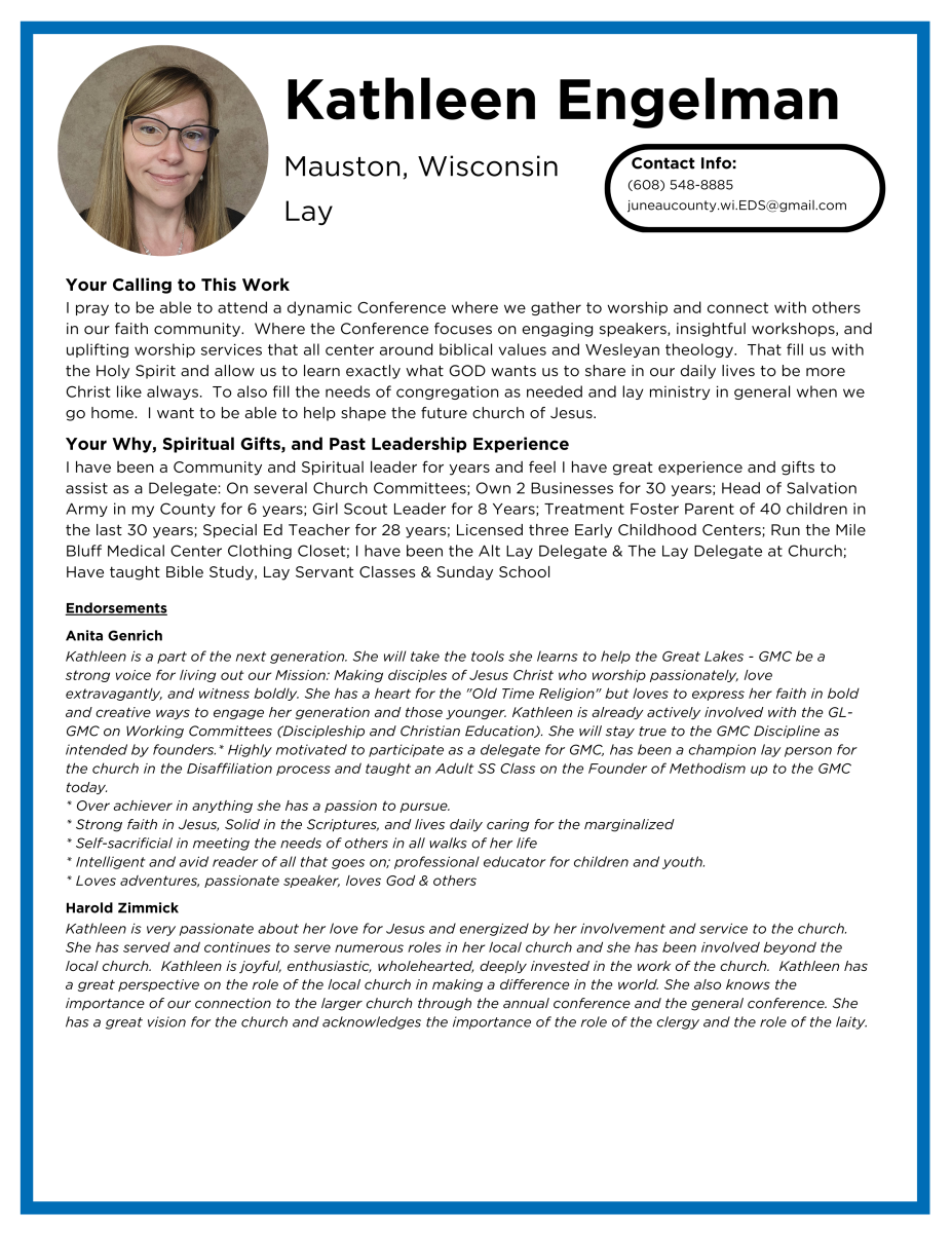 Laity Candidate Profiles - Engelman