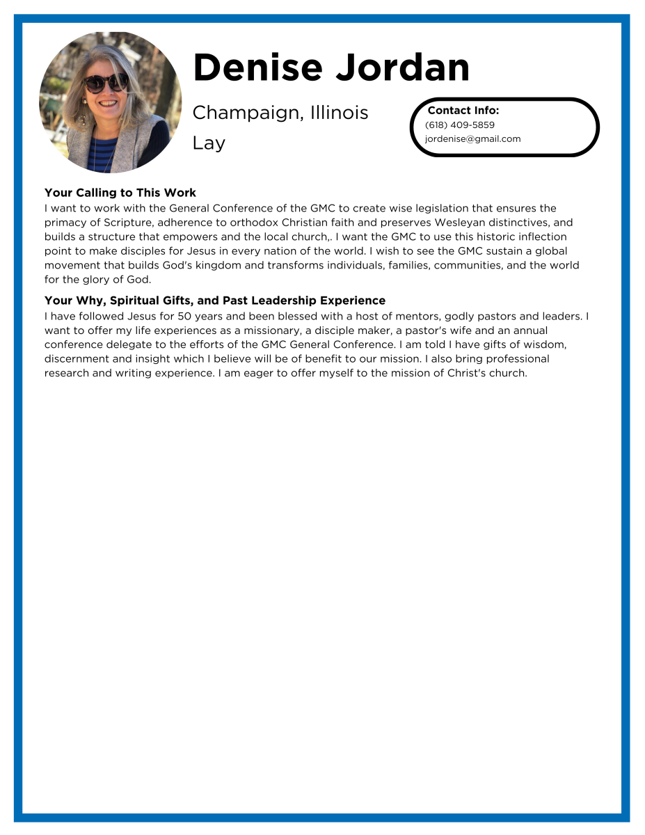 Laity Candidate Profiles - Jordan