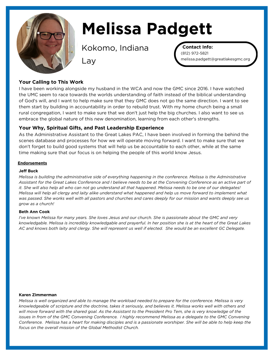 Laity Candidate Profiles - Padgett