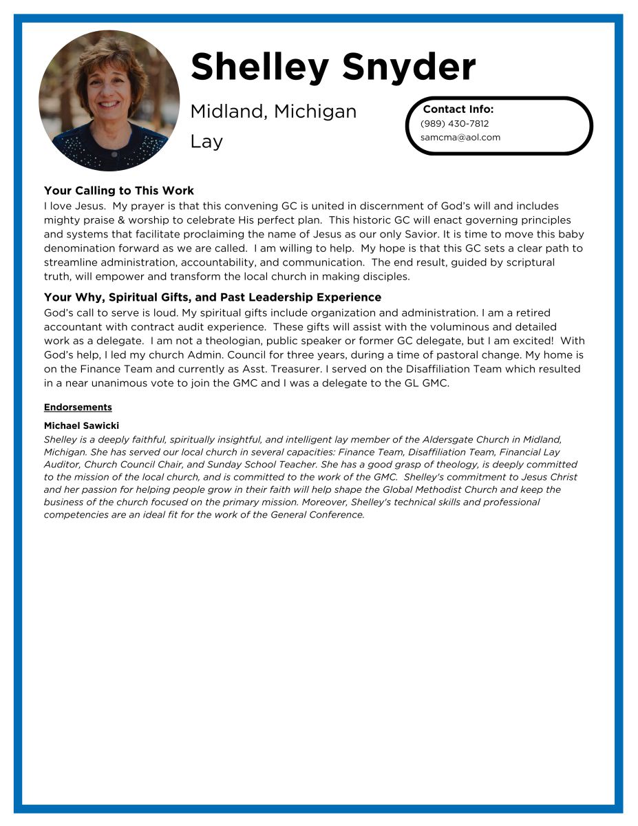 Laity Candidate Profiles - Snyder