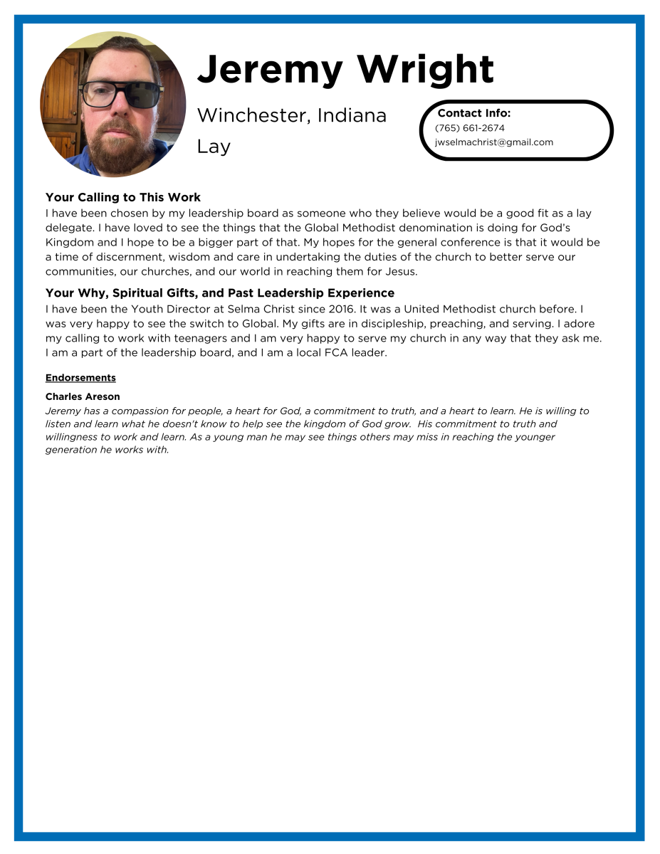 Laity Candidate Profiles - Wright